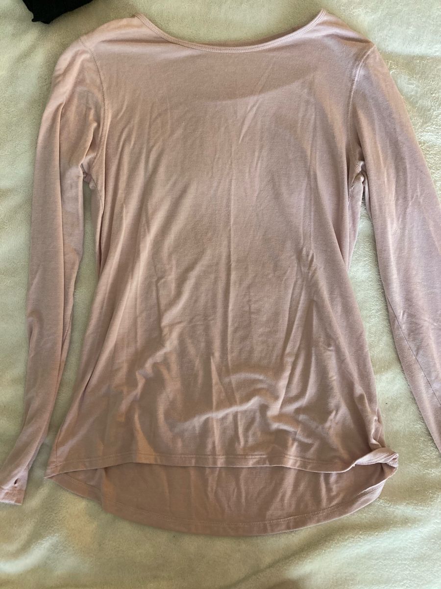 Light pink casual long sleeve top